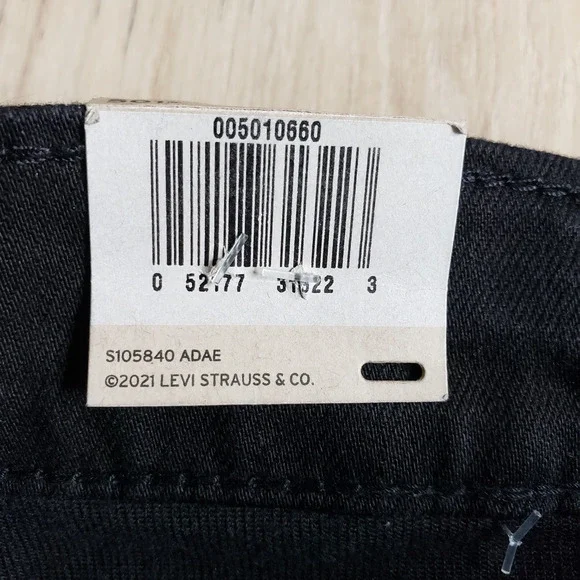 Levis 501 Jeans Mens 28x30 Black Straight Leg Button Fly Western American Denim